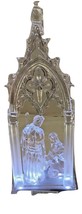 New Frosted Clear Acrylic 12&quot; H Lighted Nativity Music Box Plays SILENT ... - $29.95