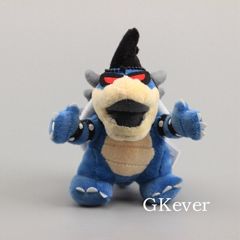 New Super Mario Bros. Bowser Koopa Blue Dark Bowser Soft Plush Keychain ...