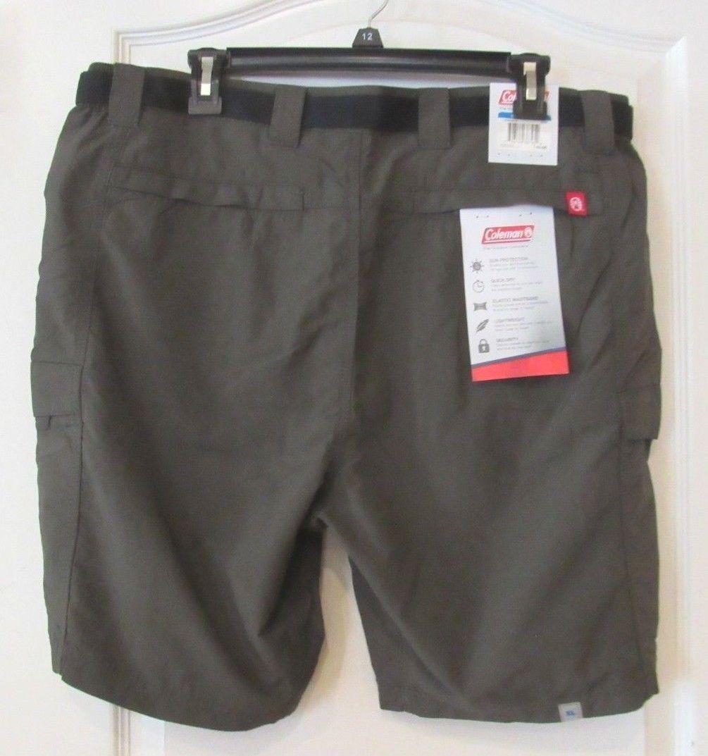 COLEMAN Cargo Pocket Belted Hiking Shorts OLIVE Men's Sz XL NWT MSRP65 Shorts