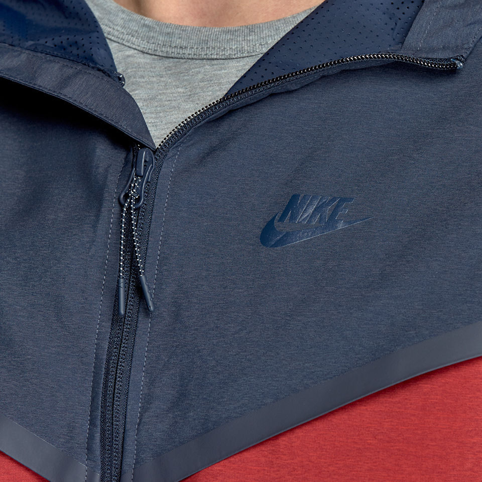 New Nike TECH WINDRUNNER JACKET men sz:S split KANGAROO pockets/ HOOD 727349-673 - Activewear Tops