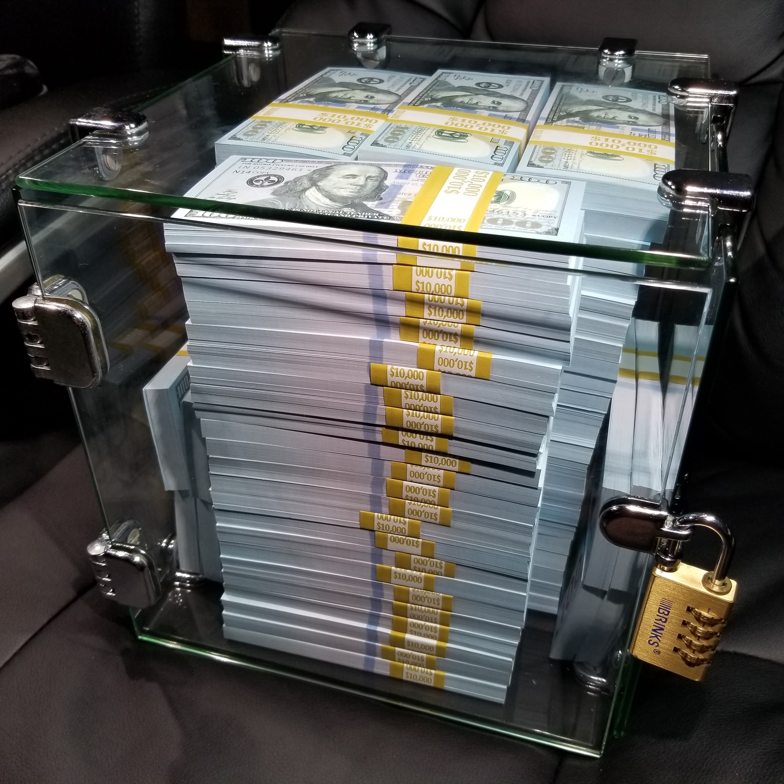 Full Print Realistic Prop Money New Fake 100,000 Dollar Bills Real Cash 