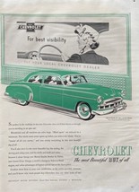 Vintage Print Ad 1949 Chevrolet Styleline Deluxe 2 door Sedan - $10.18