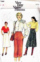 Vintage 1970&#39;s Misses&#39; SKIRTS Vogue Pattern 7444-v Size 8 - $15.00