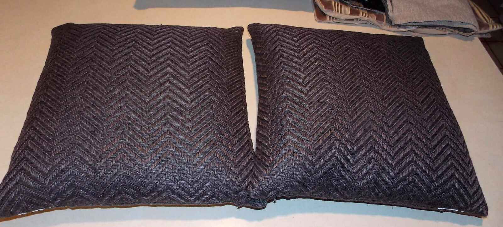Pair Of Dark Brown Down Filled Throw Pillows And 50 Similar Items
