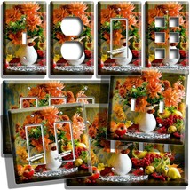 WILD FLOWERS VASE FRUITS STILL LIFE LIGHT SWITCH OUTLET WALL PLATES FLOR... - £8.84 GBP+