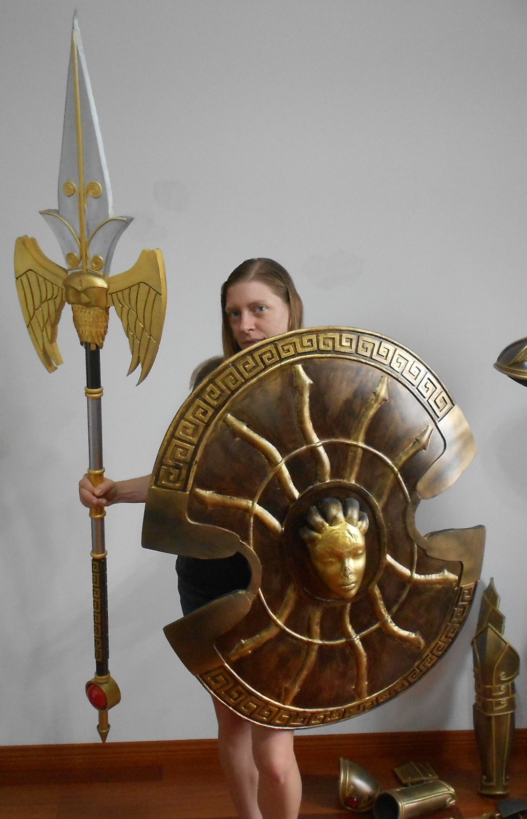 Athena cosplay prop spear and shield set from the video game Smite - Other