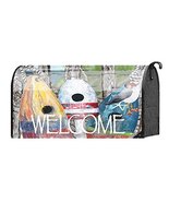 Welcome Nautical Birdhouses on Beach 22 x 18 Standard Size Mailbox Cover - $23.75