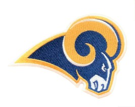 Los Angeles Rams NFL Football Fully Embroidered Iron On Patch 4.75" x 3.25" Gold - $12.87