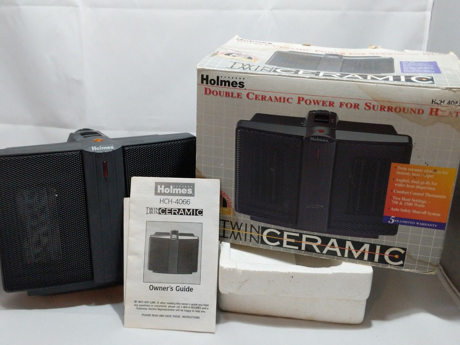 HOLMES HCH4066 TWIN CERAMIC ELECTRIC SPACE HEATER COMFORT CONTROL THERMOSTAT Ice Cream Makers