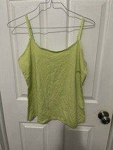 Christopher &amp; Banks Layer Your Look Bright Green Tank Top Size L NWT - $12.86