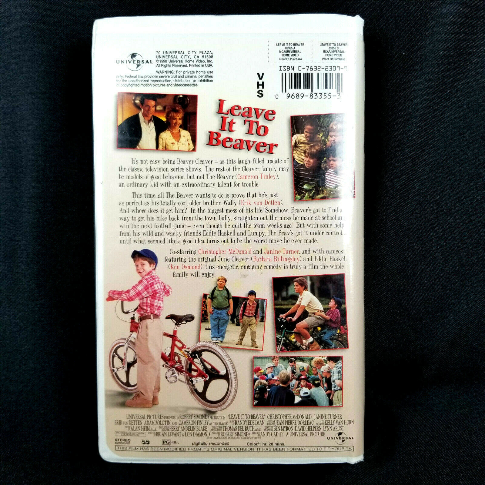 Leave it to beaver movie vhs for vcr 1998 universal clam shell