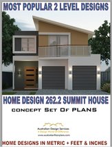 2 storey House Plans / Narrow Lot 4 Bedroom house plan / 262.2m2 or 2703... - $49.95