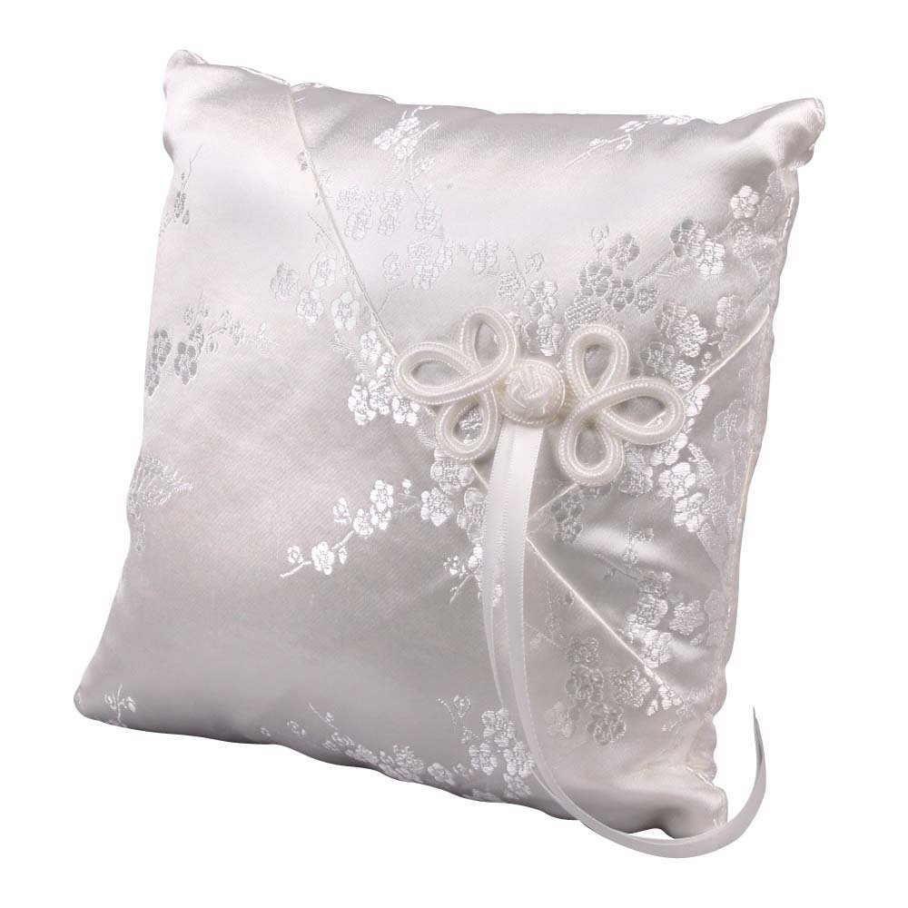 Ivy Lane Design Cherry Blossom Collection, Ring Bearer Pillow, Ivory