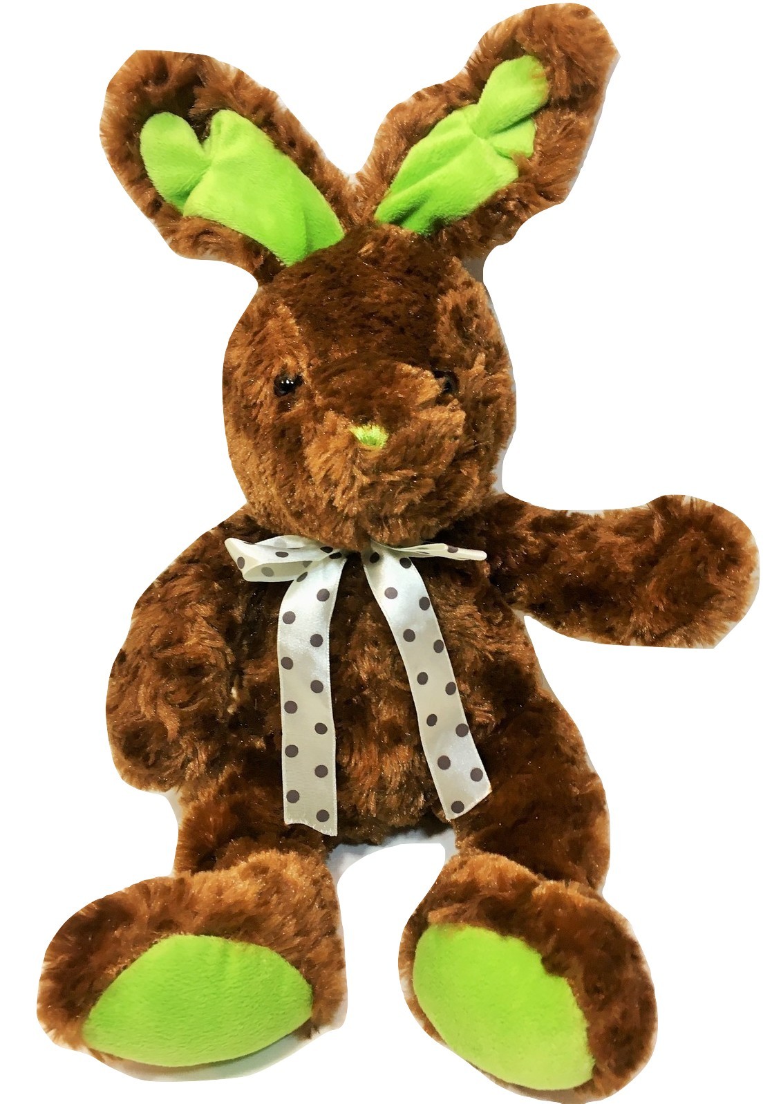 stuffed green bunny