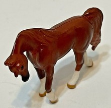 Vintage Breyer Reeves Miniature Micro Brown Horse Figure with White Feet 1.75 In - $18.54
