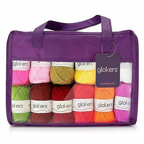 Glokers Multi-Color Crochet Yarn Set 24 Balls of Premium Acrylic Yarn 525 Yards