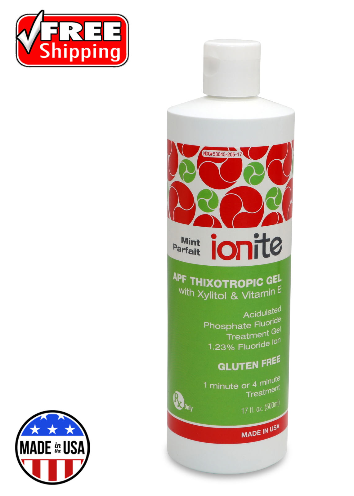 Ionite APF Gel MINT 60 Second 1.23 Fluoride Gel 17oz (500 ml