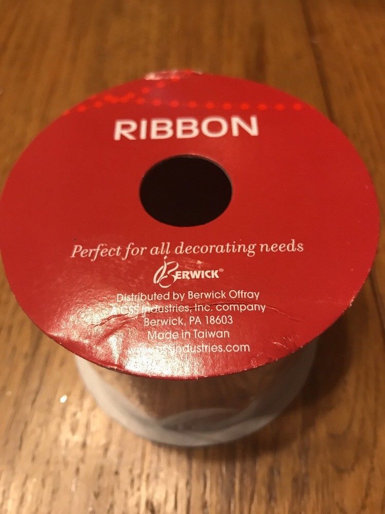 Ribbon 2-1/2in.X 9ft. 100% NYLON Holiday Ribbon SHIPS N 24h