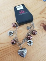 916 Silver Charms W/ Brown Beads Bracelet (New) - $8.58