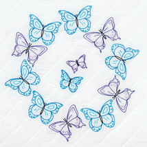 Jack Dempsey Needle Art Brilliant Butterflies 18 Inch Quilt Blocks - $12.56