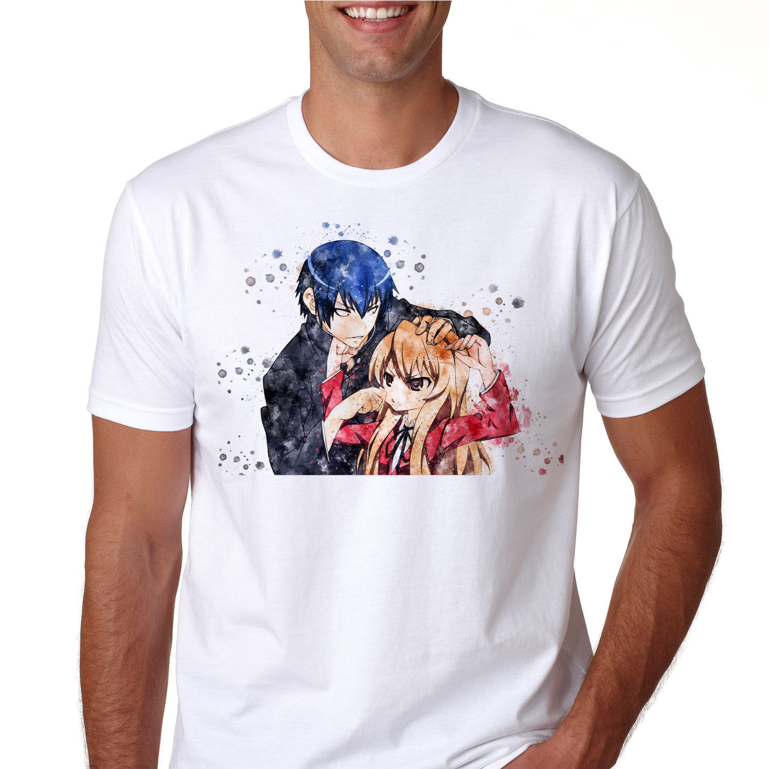 drop shoulder t shirt anime