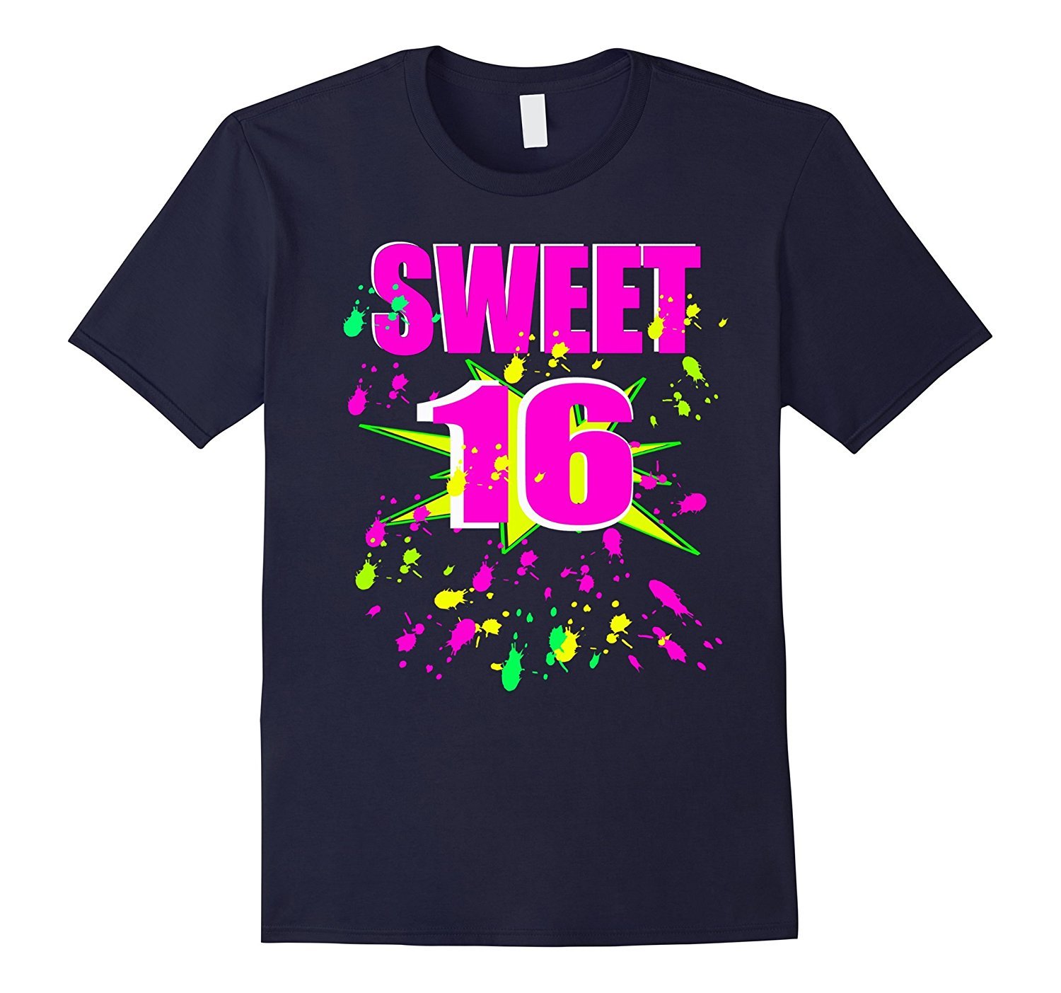 Amazing Shirt - Sweet Sixteen 16 Birthday Shirt Neon Party Raves Men ...