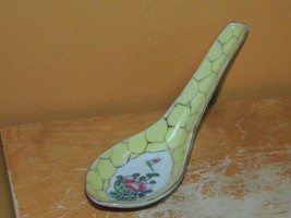 Antique Spoon 5&quot;+ Famille Rose Floral handmade 19th / Qing or earlier Po... - $8.09
