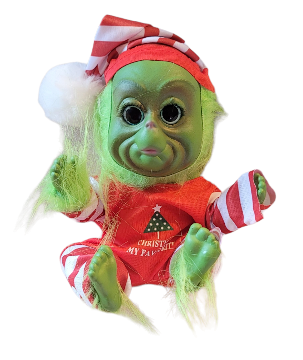 Foam Rubber Stuffed The Grinch Baby Grinch Figure Doll Toy Christmas ...