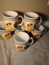 (6) Sakura Teapots Coffee Mugs / CUPS--1998--DEBBIE MUMM----FREE SHIP--VGC - $37.98