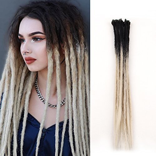 DSOAR Dreadlocks Extensions 22 Inch Ombre Synthetic Dreads Handmade ...