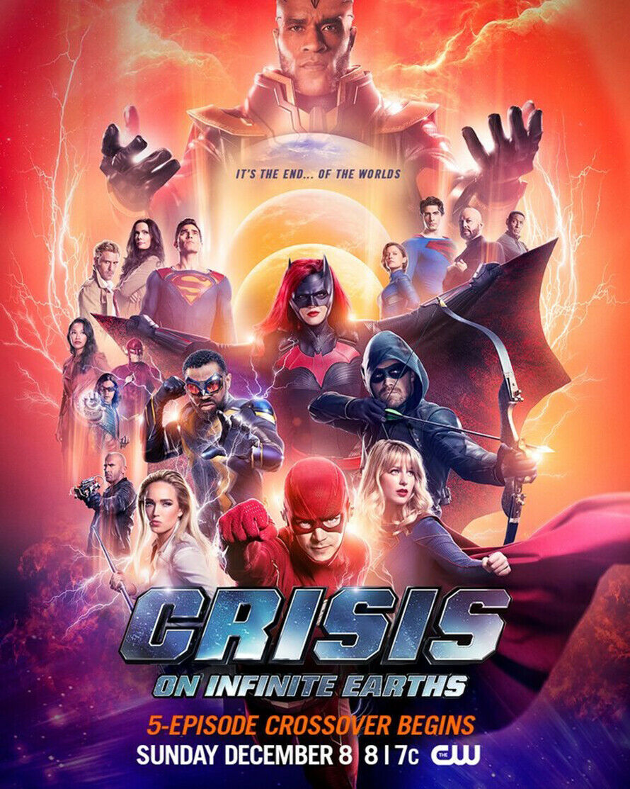 Crisis On Infinite Earths Poster Crossover DC Comics CW TV Series Art Print