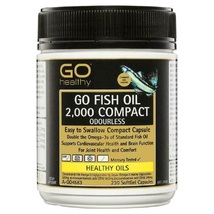 GO Healthy Fish Oil 2000 Compact Odourless 230 Softgel Capsules - $71.99