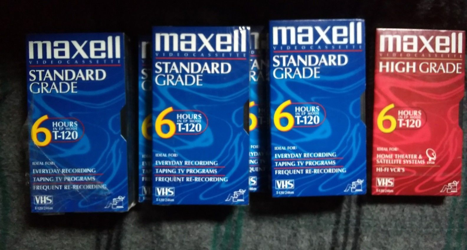 Maxell T-120 VHS 6-Hours High Quality Videocassette 10 Pack Maxell T-120 VHS 6-Hours High Quality Videocassette 10 Pack