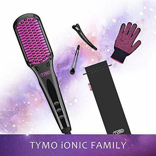 TYMO Hair Straightener Brush Enhanced Ionic Straightening Brush with