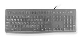Logitech Korean English USB Wired Keyboard Membrane with Cover Protector (Black) image 6