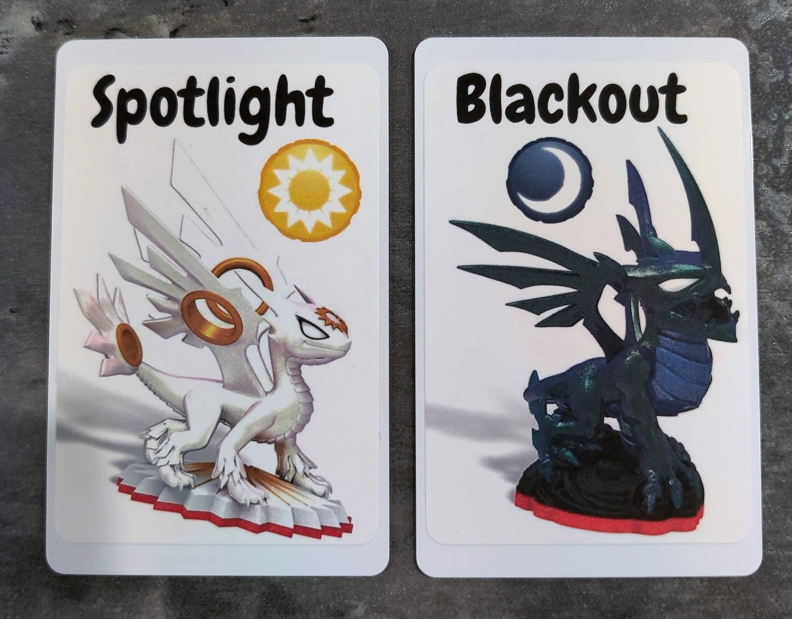 Spotlight & Blackout Skylanders Trap Team NFC CARDS Toys to Life