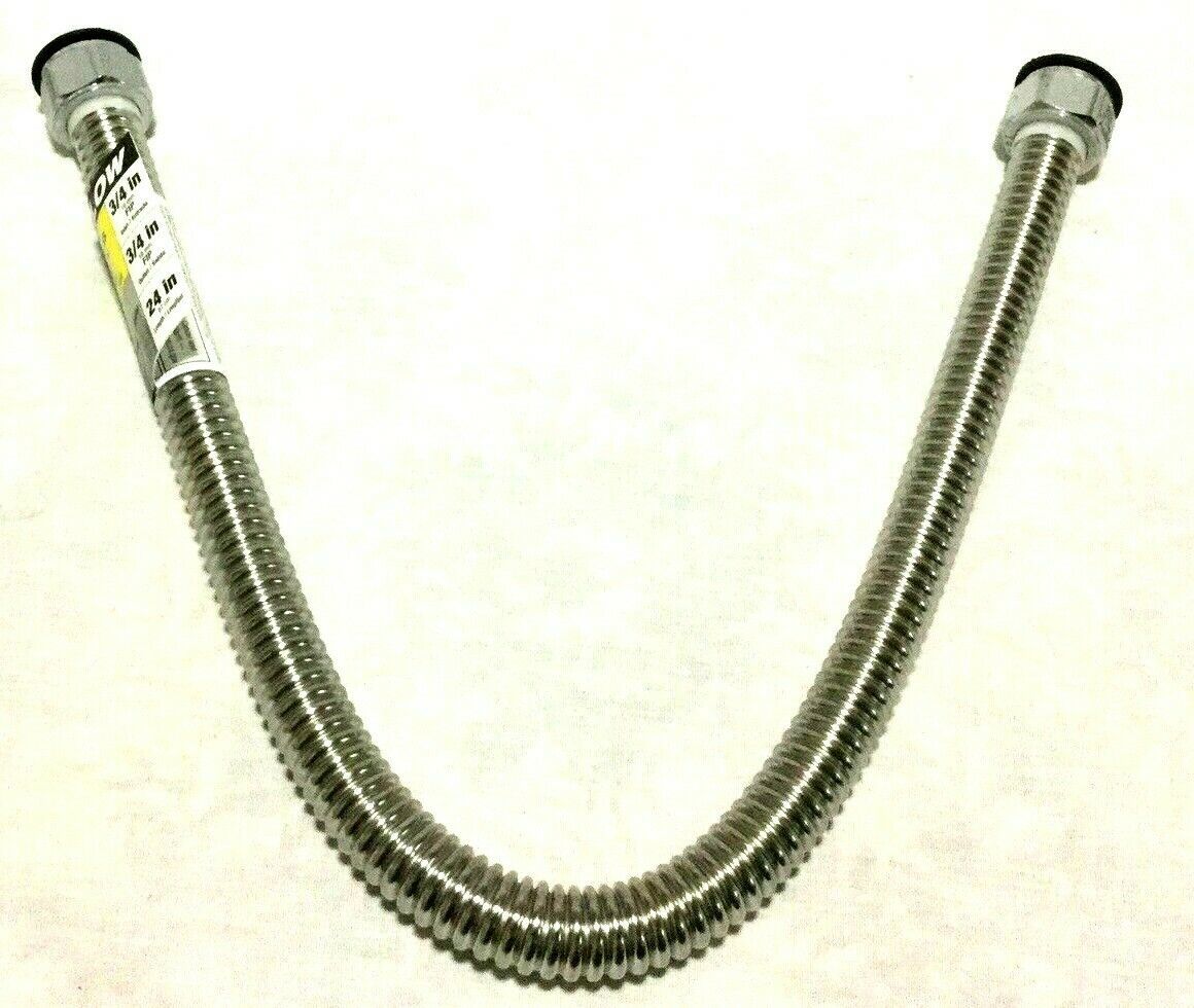 Apollo Stainless Steel Water Heater Connector Hose 3/4 X 3/4 X 24