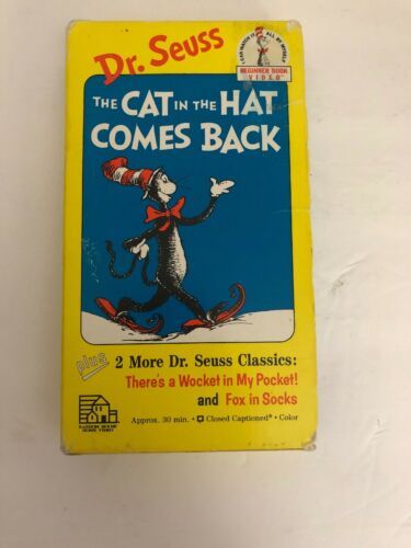 Vhs Dr. Seuss The Cat In The Hat Comes Back 1989-tested-rare Vintage 