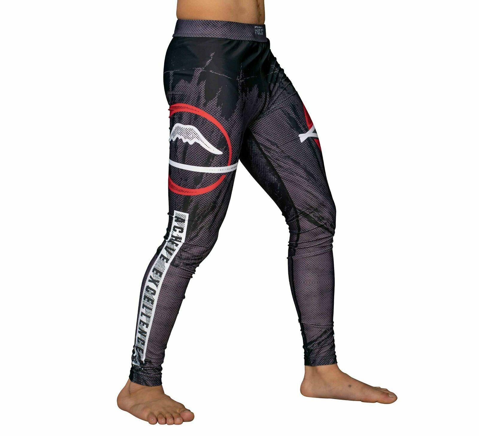 Fuji Sports Mens Mount Black MMA BJJ No Gi Competition Spats