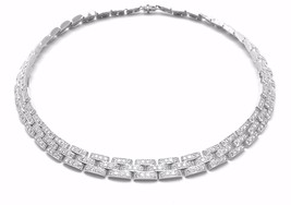 Authentic! Cartier Maillon Panthere 18k White Gold 15ct Diamond Necklace Cert. - $99,750.00