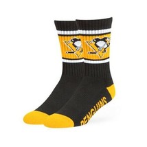 Pittsburgh Penguins NHL Sport Sock Large Size 9-13 Logo Arch Support - $16.78