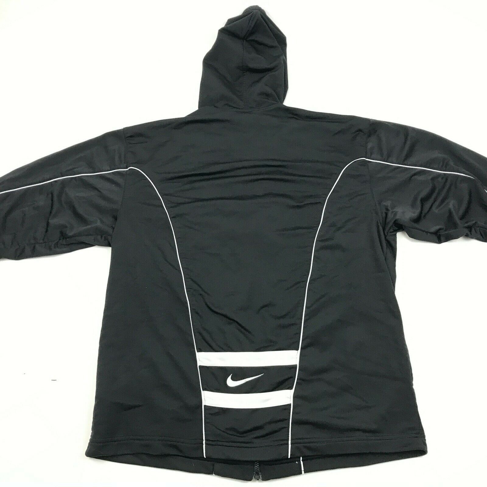 Vintage Nike Hombre Sudadera con Capucha y Cremallera Chaqueta Negra ...