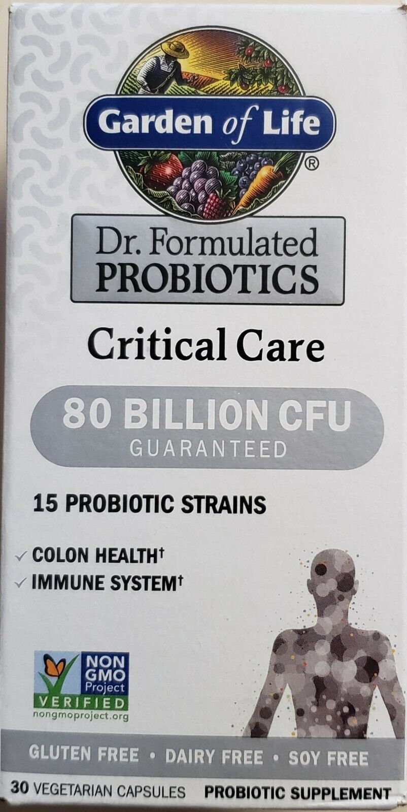Garden Of Life Probiotics Critical Care 80 Billion CFU 30 Capsules