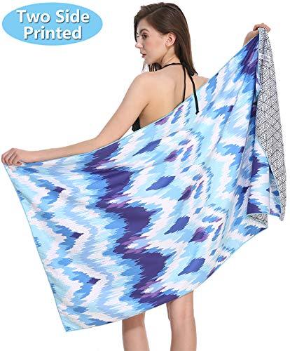 Sand Proof Microfiber Beach Towels Quick Fast Dry Beach Towel Oversized Compac Towels 8986