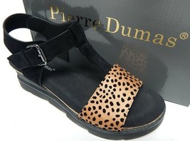 Pierre Dumas Lisle-1 Size US 10 M Women's Platform Wedge Strappy Sandals Cheetah - $37.61