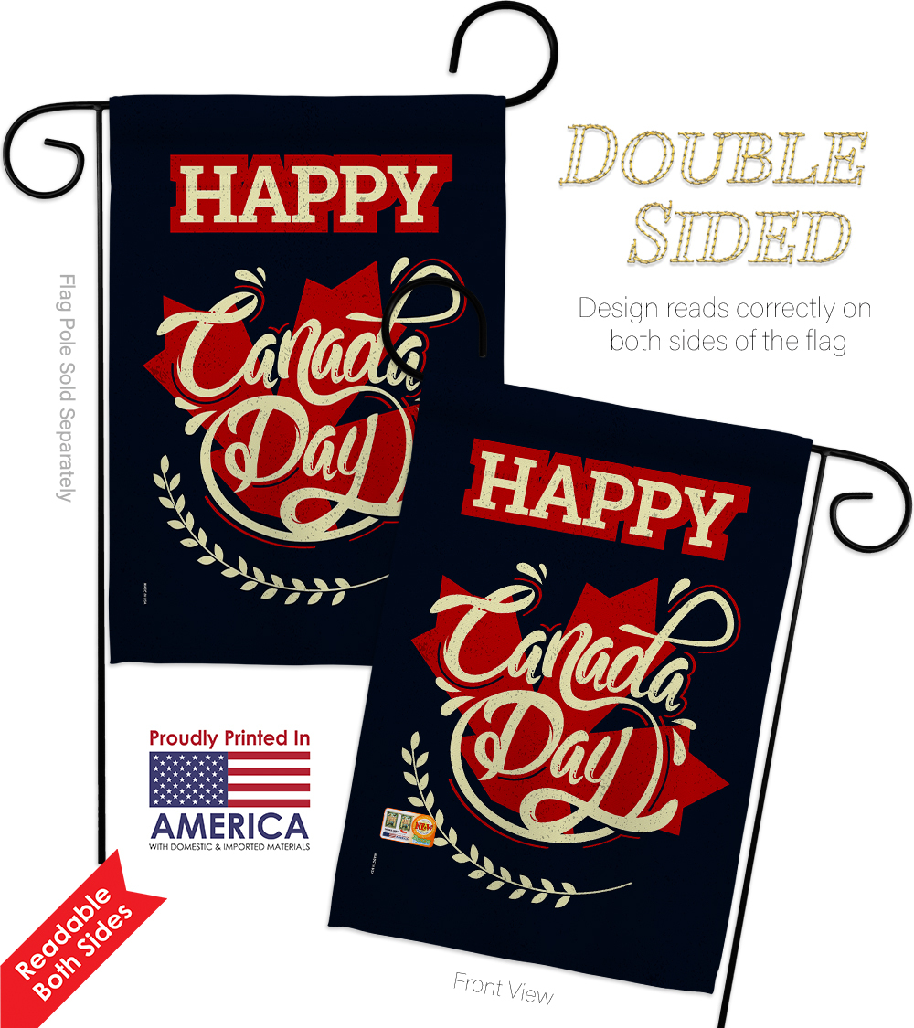 Happy Anniversary Canada garden flags