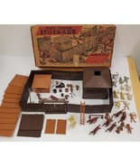 Marx Fort Apache Stockade Vintage Playset Mixed Lot Figures Horses With Box - $247.30