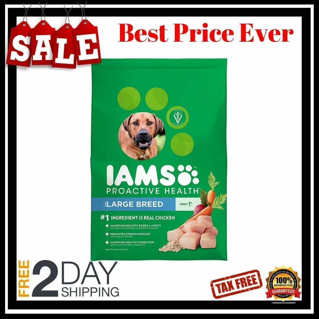 Iams Proactive Health Adult Large Breed Dry Dog Food Chicken, 40 Lb