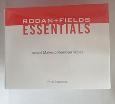NEW Rodan + Fields Essentials Instant Makeup Remover Wipes  2 X 30 Sealed