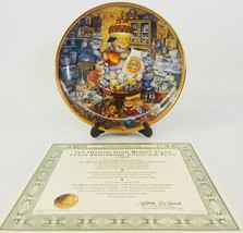 Franklin Mint Plate Bill Bell Official 115th Anniversary Gold Medal Flour Cat - $58.40